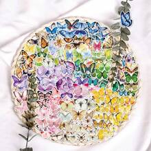 Vintage White‑Tone Butterfly PVC Transparent Stickers 40Pcs Waterproof Decorative Stickers For Journal Scrapbooking DIY Craft Album Decor - Multicolor - View 3