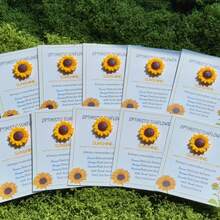 10pcs Sunflower Pocket Hug Encouragement Cards With Poetic Happy Sunshine, Suitable For Friends Support Gift Mother's Day, Wedding, Birthday Party - Multicolor - View 3