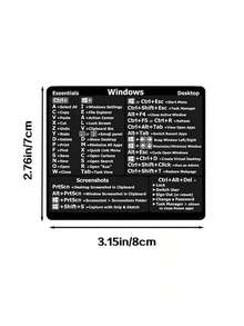 1pc/2pcs Laptop Windows/WORD Shortcut Key Stickers, Peel And Stick Without Cutting, Suitable For Daily Laptop Decoration - Keyboard Shortcut Stickers - View 3
