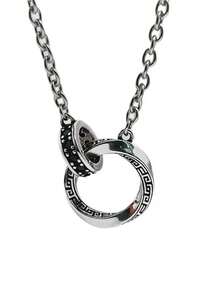 1pc Vintage Mobius Ring Pendant Necklace, Personalized Style, Suitable For Men And Women For Daily Wear, Parties, Festivals And Music Festivals - Silver - View 4