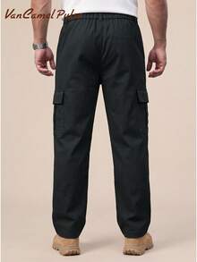 Vancamel Pulse Men's Outdoor Sports Style Long Pants, Versatile Casual Functional Cargo Pants - Black - View 3