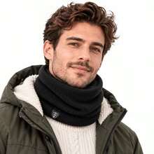 Unisex Thickened Neck Warmer Scarf, Autumn/Winter Warm & Windproof, Multi-Functional Neck Guard Face Mask For Cycling, Outdoor Leisure Sports, Fleece Lining, Random Color - Multicolor - View 7
