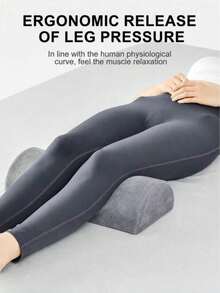 1pc Memory Foam Crescent-Shaped Leg Pillow, Adjustable Knee And Ankle Support Pad, Side-Sleeping Wedge Leg Pillow, Provides Comfortable Support For Back, Hips And Legs, Suitable For Pregnancy Rest, Sofa, Office Nap, Travel, Perfect Gift For Moms And Nurses - Multicolor - View 2