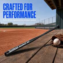 Steel Baseball Training Bat With PU Grip For Swing Practice - Black - View 3