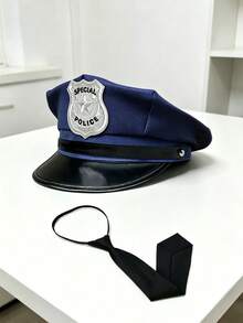 2pcs/1pc Unisex Military Police Style Costume Hat Accessory, All Season Cosplay Party Role Play Accessory, Halloween Theme Party Stage Performance Photography Daily Show Performance Versatile Decoration Set - Multicolor - View 11