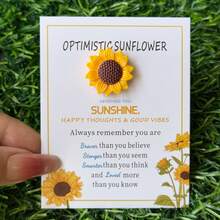 10pcs Sunflower Pocket Hug Encouragement Cards With Poetic Happy Sunshine, Suitable For Friends Support Gift Mother's Day, Wedding, Birthday Party - Multicolor - View 9