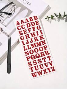 1pc Silver Rhinestone English Letter Decorative Stickers, Colorful English Letter Diamond 3D Stickers, Full Set Of 26 Hollow Rhinestone Letters With Tweezers, Self-Adhesive Backing, Phone Decoration Stickers, Laptop Decoration Stickers, Compatible With Phone Cases, Earphone Boxes, Tablets, Laptops, Headphone Shell Decoration Stickers - Letter Design - View 16
