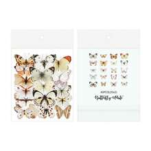 Vintage White‑Tone Butterfly PVC Transparent Stickers 40Pcs Waterproof Decorative Stickers For Journal Scrapbooking DIY Craft Album Decor - Multicolor - View 6