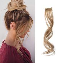 Women's Dragon Beard Bangs Hair Extension, French Middle Part Frontal Hair Piece, Natural Face-Framing Eight-Shaped Curtain Bangs With BB Clips Hair Accessory - Black - View 20