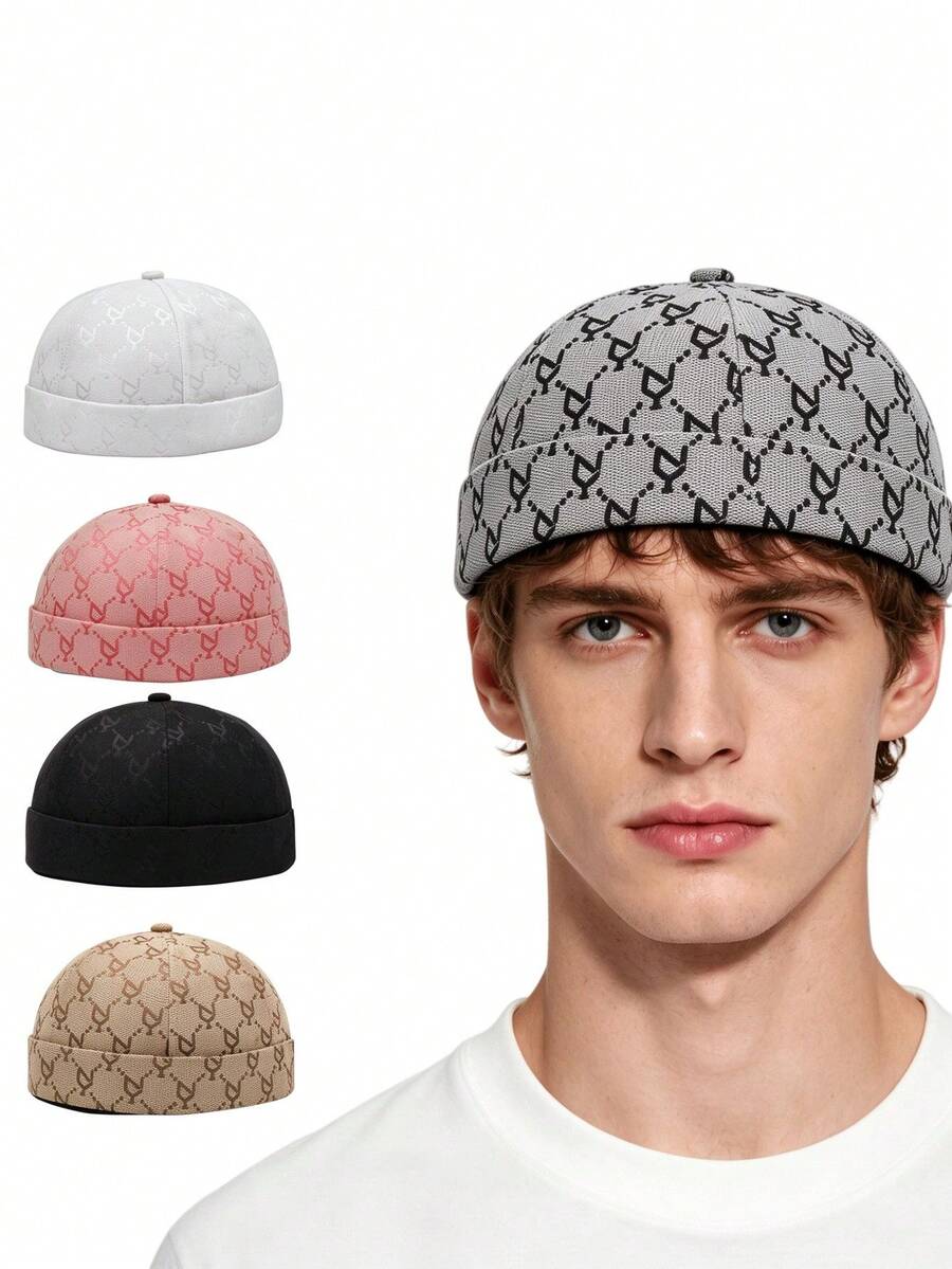 1pc Unisex Skull Bucket Hat, Vintage Fitted Hat, Adjustable Bucket Hat, Retro Hip-Hop Street Style
