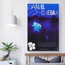 لوحة جدارية قماشية بوستر Daniel Caesar Never Satisfied، هدية عيد ميلاد وتخرج - متعدد الألوان - مشاهدة 2