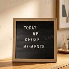 Felt & Solid Wood Children's Letter Prop Message Board, Home Decor Style Ornament, Centimeter Photo Blackboard - 1PC - View 4