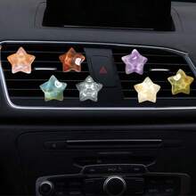 3pcs Multi-Color Star Car Air Vent Decor Clips, Fluid Sand Water Ripple Texture, Sparkling Delicate Girly Style, Securely Clips To Air Vent Without Falling Off, Personalized Car Modification Accessory - Quicksand Star Air Vent Decorative Clip - View 10