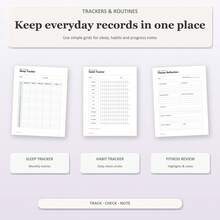 Fitness & Workout Spiral Notebooks, Guided Workout Logs And Exercise Tracking With Strength Training, Weightlifting, Cardio, Body Measurements, Progress Photos, Meal And Macro Records, Water, Sleep, Mood And Habit Trackers - A5 - View 6