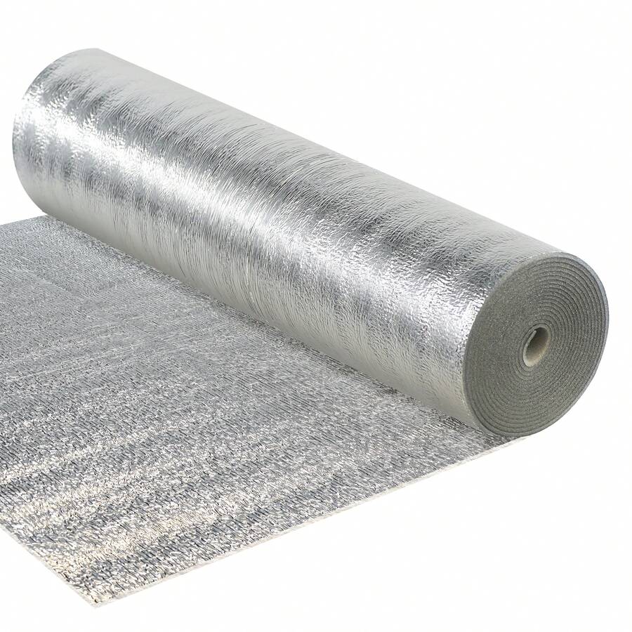 Geezy Radiator Foil 4m X 50cm - 3mm Thick Reflective Insulation Roll, Heat Deflector Panel, Thermal Efficiency, Aluminium Insulation Foil For Behind Radiators, Homes & Offices - one-size - View 1