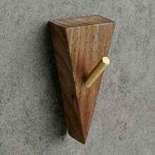 Wall Mount Wizard Wand Display Rack, Wooden Triangle Magic Wand Holder Hook, Magic Wand Bracket For Home Office Decor, Brass Hanger, Also Suitable For Hanging Clothes And Belts - Redwood - View 10