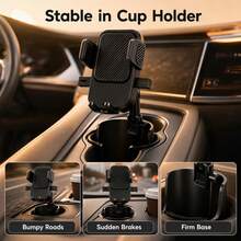 Car Cup Holder Phone Mount, 360° Rotatable Adjustable Smartphone Holder, Universal Car Phone Stand For Cup Holder - Multicolor - View 3