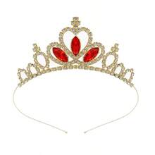 1pc Girls Rhinestone Crown Princess Headband, Fairy-Like Hair Accessory For Performance, Birthday, Festival, Growth Gift, Suitable For Women, All Seasons, Wearable - Multicolor - View 4