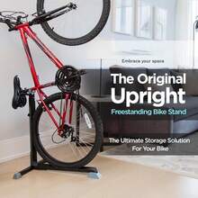 Bike Stand Vertical Portable Space-Saving Bicycle Rack Storage Adjustable Height - 22*30*23.5inch - View 1
