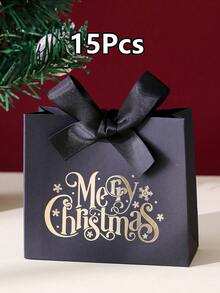 15pcs Christmas Gold Foil Square Gift Boxes/Creative Gift Boxes - Premium Gold Foil Christmas Merry Snowflake Pattern Gift Boxes - View 17