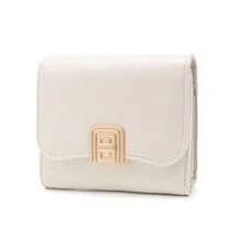 Women's Short Wallet 2026 New European And American Fashion Minimalist Multi-Function Folding Student Coin Purse - Beige - View 3