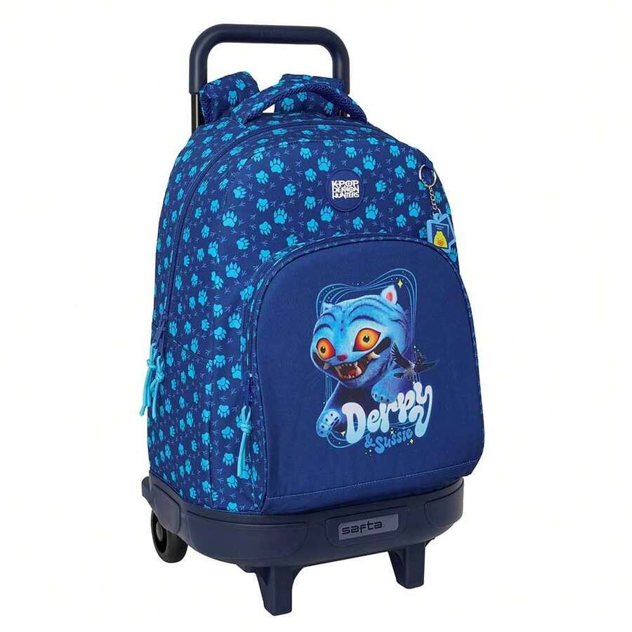 Safta KPop Demon Hunters Large Backpack With Removable Compact Wheels K-Pop Demon Hunters Derpy, Removable Compact Trolley With Telescopic Handle - Large Backpack 45 cm - View 1