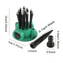 1pc Garden Irrigation Sprinkler, 360° Multi-Function Multi-Head Watering Device For Lawn And Plants, Gardening Irrigation Tool, Shower Head Sprayer - 12-head - View 4