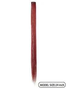 24-Inch Clip-On Hair Extensions, Shimmering Highlights, Versatile Hair Accessory, Suitable For Women's Party And Everyday Hairstyles. - Multicolor - View 6