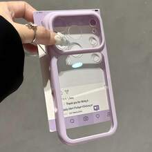 CteGlodrix 情侶快換 18 格水晶透明軟邊硬背手機殼，相容 iPhone 18 Pro Max/17 Pro/16 Plus/15/14/13/12/11 系列，2 合 1 防滑保護殼 - 玫紅色 - 查看 8