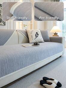 1PC Minimalist Style Chenille Four-Season Universal Anti-Slip Sofa Cushion, Anti-Slip Pet Anti-Dirt Seat Pad, Suitable For 1-4 Seater Sofa Decoration And Protection, Machine Washable - Multicolor - View 7