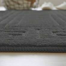 GC Gaveno Cavailia 2PCS Greek Key Bath Mat Set, Soft Absorbent Bathroom Rugs, Non-Slip Floor Mats, Comfortable Plush Bath Rugs For Bathroom, 50x80cm & 50x40cm - Dark Grey - View 5