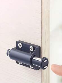 Push-To-Open Door Latch, Single Door Soft-Close Magnetic Touch Lock, Handle-Free, Suitable For Cabinet And Wardrobe Doors - 008-single Door - View 2
