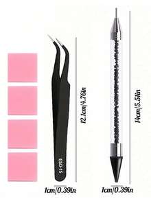 Rhinestone Pickup Tool With Tweezers, Rhinestone Wax Pen, Gemstone Pickup Pen Diamond Jewelry Decorator, Rhinestone Tool Set For DIY Nail Art Decoration - Multicolor - View 4