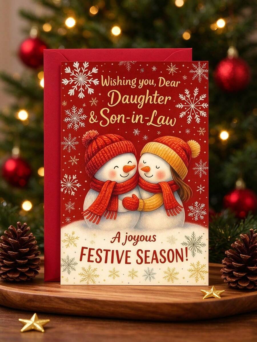 6/2pcs/Set Humor Santa Christmas Greeting Card With Envelope - Amusing Raunchy Santa Text Card For Christmas Occasions, Sending Edgy Holiday Greetings, Great For Buddies & Adults - Christmas Snowman Style - View 1