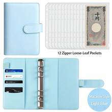 A6 Budget Binder With Cash Envelopes, PU Leather Notebook Planner Binder, Cash Storage Folder Envelope System, Suitable For Back To School, School Supplies, Savings Plan, Bi-Weekly Savings Plan, 10,000 Savings Plan And Savings Strategy, Selected Durable PU Leather Cover With Excellent Texture, Loose-Leaf Design Allows Free Addition And Removal Of Inner Pages, Paired With Dedicated Cash Envelopes For Organized Storage, Clear Classification And Convenient Access, Compact A6 Size Portable And Easy To Carry - A6 - View 23