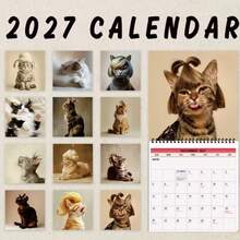 1 buah Kalender Kucing Lucu 2027, Cocok untuk Pecinta Kucing, Dapat Digunakan untuk Perencanaan Jadwal Harian/Mingguan/Bulanan di Rumah, Kantor, Sekolah, Hadiah Ideal untuk Natal, Pernikahan, Ulang Tahun - Berbagai gaya - View 2