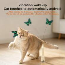 2-In-1 Electric Pet Butterfly Cat Teaser Toy With Suction Cup Base, Stand And Handheld Modes, Automatic Rotating Cat Wand, Hands-Free Indoor Interactive Toy For Cats, Self-Entertainment And Boredom Relief, Dual-Mode Automatic Rotating Butterfly Cat Toy, Suitable For All Cats - View 8