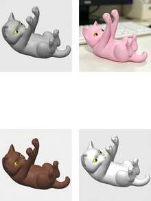 5pcs Cat Shaped Desktop Phone Holder Cute Black Cat Phone Stand Desktop Decoration - Multiple Styles - View 9