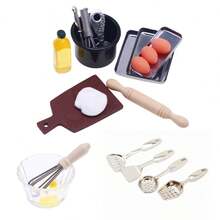 Model Saringan dan Spatula Miniatur untuk Peralatan Dapur, Ornamen Rumah Boneka, Aksesori Rumah Boneka, Kerajinan Tangan Lanskap Miniatur, Model Koleksi, Properti Adegan Fotografi, Hadiah Liburan yang Luar Biasa - A - View 6