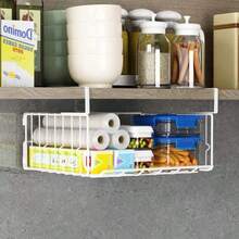 Set Perlengkapan Penyimpanan Lemari 3 Bagian, Keranjang Kawat Logam yang Dapat Ditumpuk di Bawah Rak, Hitam atau Putih, Kotak Penyimpanan Pakaian Lipat, Cocok untuk Lemari Pakaian Minimalis dan Rumah yang Rapi - View 6