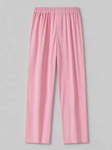 1pc Women's Soft Comfortable Breathable Running Fitness Sports Casual Sweatpants, Spring/Autumn - Pink - View 4