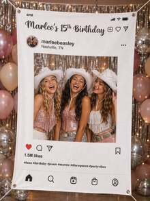 Personalized Selfie Frame Photo Prop, Customizable Wedding Style Photo Frame, Can Add Name, Logo, Text, Suitable For Wedding, Graduation Ceremony, Birthday Party, Party Decoration And Photo Booth Prop, Large Event Selfie Frame, Suitable For Wedding Party, Wedding Shower, Baby Shower And Celebration Event Decoration, Fun Interactive Party Photo Sign And Gift - Multicolor - View 7