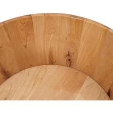 Holz Fuß Bad Waschbecken 14,4 "x 7,1", tragbarer Spa Einweichen Eimer mit Griffen für Zuhause, Fuß Spa und Sauna, natürliche Zypressenholz Konstruktion - Holzfarbe - Übersicht 7
