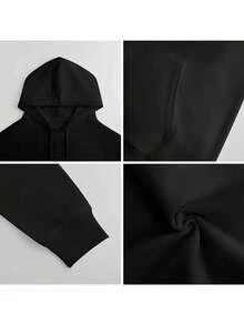 Álbum 111XPANTIA Fuerza Regida Graffiti Sudadera con capucha de hip hop para hombre 2026 - Sudadera de invierno gruesa, tejido de punto, sudadera informal negra para hombre para clima frío, - Negra - Ver 6