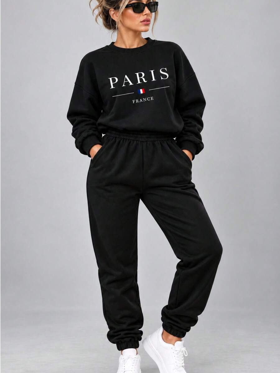 Women Two-Piece Outfits - Black - View 1