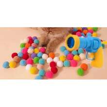 Silent Plush Ball Cat Toy Launcher, Cat Ball Launcher, Pet Ball Self-Entertainment Boredom Relief Elastic - View 4