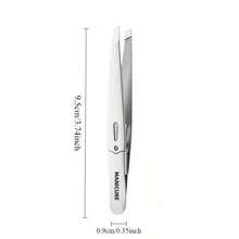 Stainless Steel Professional Eyebrow Tweezers High Eyebrow Plucker Slanted Tip Small Tweezers Universal Hair Removal Pliers Beard Plucker - Multicolor - View 9