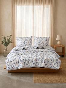 1pc Ultra Soft Cooling Comforter - Lightweight All-Season Bedding, With Stylish Plaid Pattern, 100% Polyester, Machine Washable Suitable For Twin/Queen Bed, Hotel, Camping And Home Decor, Back To School/School Season/Dorm Bedding Hotel-Grade Luxury Bedding | Modern Stitched Design | Technology Embossed - Blue - View 2