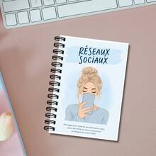 Social Media Reflection Journal: French-Language Pages Covering Online Habits, Screen Time Limits, Comparison, FOMO, Scenarios, Quizzes, And Notes; Spiral-Bound Notebooks. - A5 - View 5