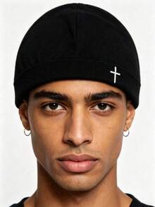 Y2K Fashion Embroidered Knit Hat, Unisex Sports Outdoor Running Cap - Breathable Elastic, Casual Style - Multicolor - View 4